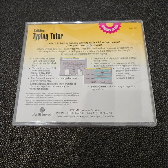 BRAND NEW TALKING TYPING TUTOR WINDOWS CD ROM - Picture 4 of 9